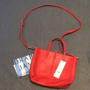 Relisted! - Draper James Leather & Suede Reversible Mini Tote